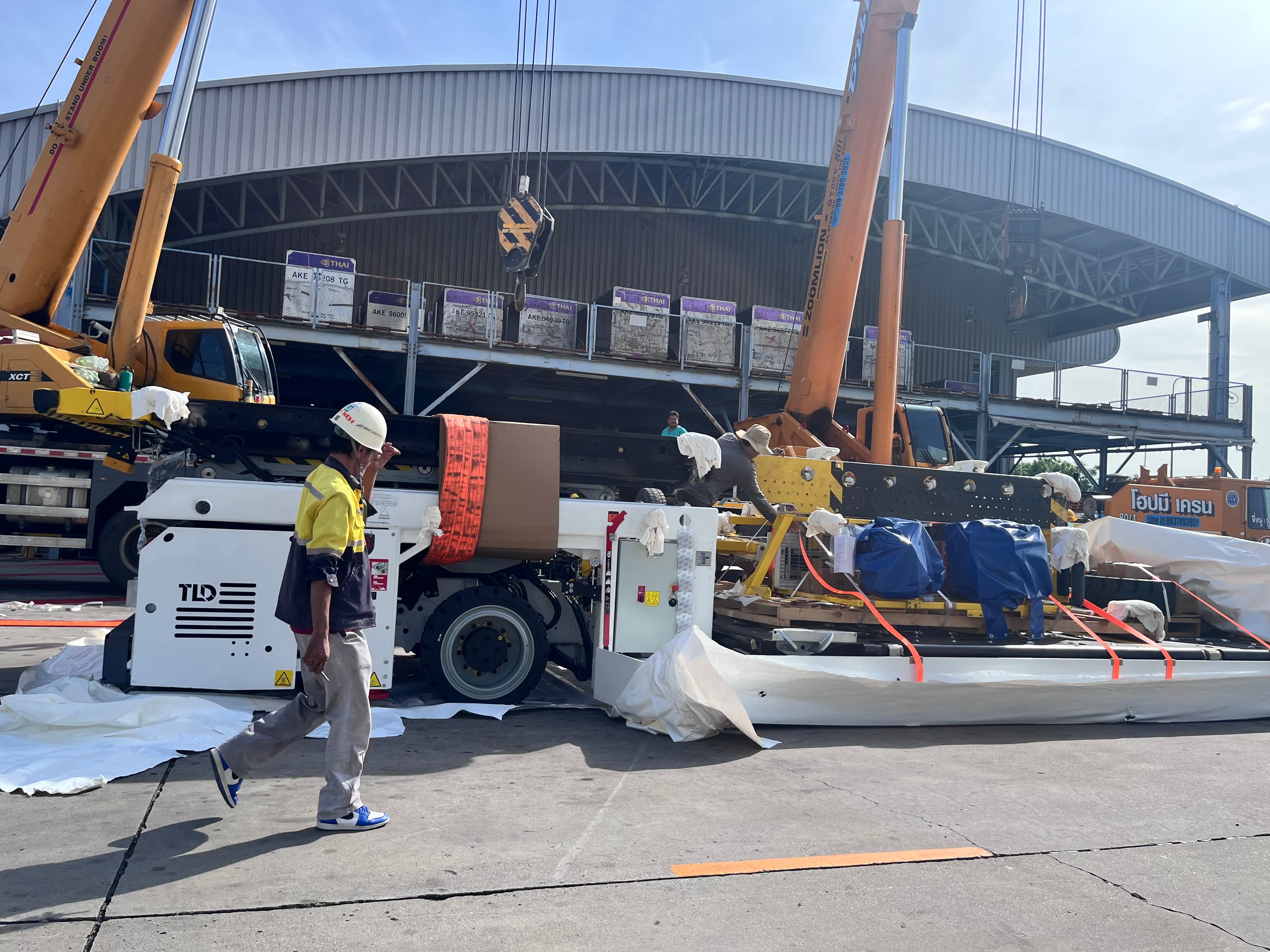 บรรยากาศการขนส่งที่สนามบิน